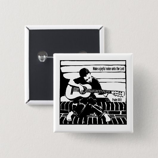 Psalm 100:1 button (Vorne & Hinten)