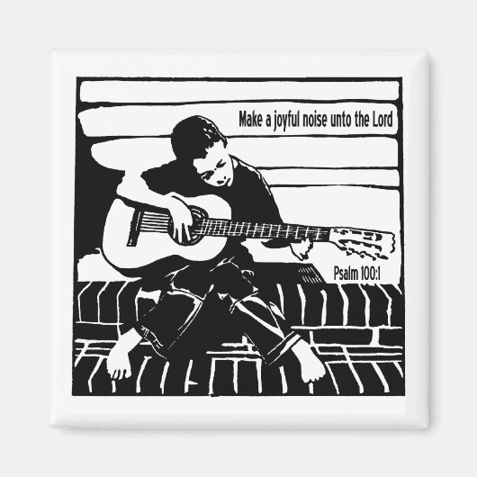 Psalm 100:1 magnet (Vorne)