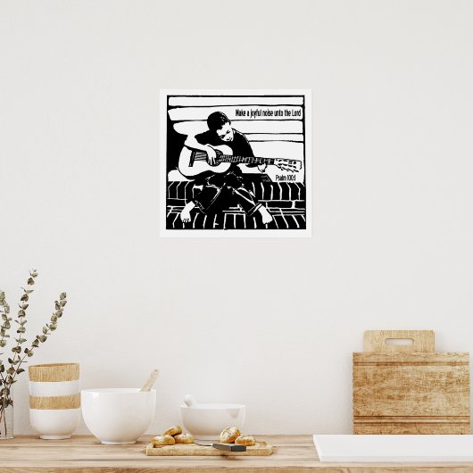 Psalm 100:1 poster (Küche)
