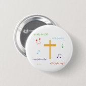 Psalm-100:2 Button (Vorne & Hinten)