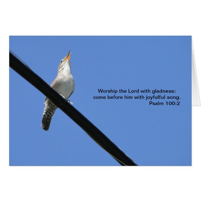 Psalm-100:2, Zaunkönig u. Drossel (Vorderseite (Horizontal))