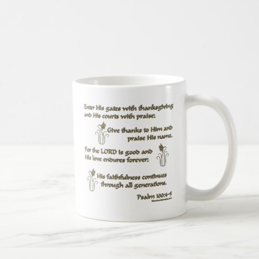 Psalm-100:4 - 5 kaffeetasse (Rechts)