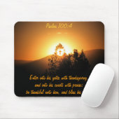 Psalm-100:4 nehmen an seinen Toren des Erntedanks Mousepad (Mit Mouse)