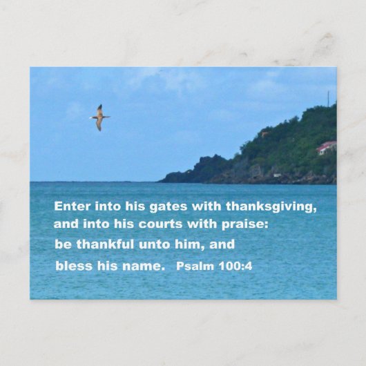 Psalm 100:4 postkarte (Vorderseite)