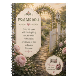 Psalm 100,4 Tagebuch/Notizbuch Notizblock