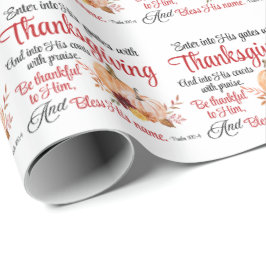 Psalm 100:4 Trete mit Erntedank in seine Tore Geschenkpapier