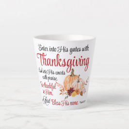 Psalm 100:4 Trete mit Erntedank in seine Tore Milchtasse