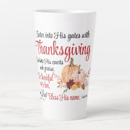 Psalm 100:4 Trete mit Erntedank in seine Tore Milchtasse