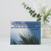 Psalm 100:4 Treten in Seine Tore ... Postkarte (Stehend Vorderseite)