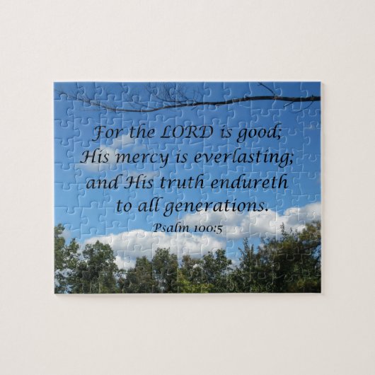 Psalm 100:5 Denn der Herr ist gut; Seine Barmherzi Puzzle (Horizontal)