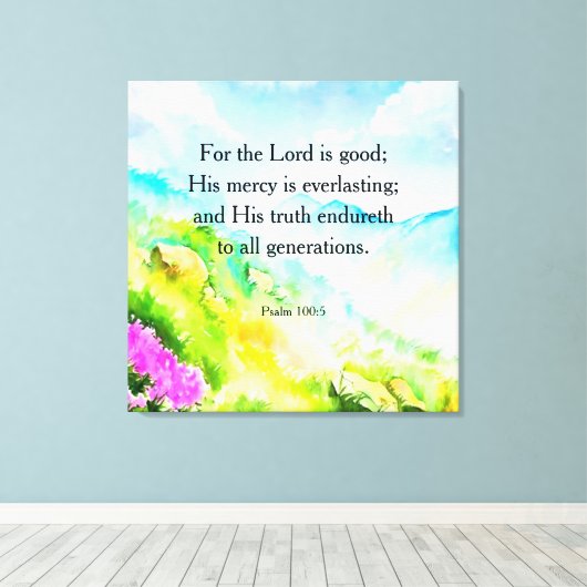 Psalm 100:5 leinwanddruck (Insitu (Holzboden))