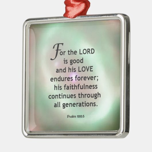 Psalm-100:5 Ornament Aus Metall (Links)