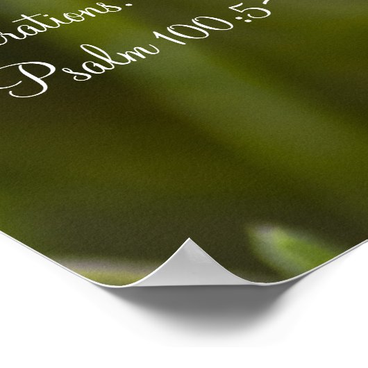 Psalm 100:5 poster (Ecke)