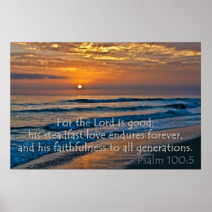 Psalm 100:5 Sonnenuntergang Poster