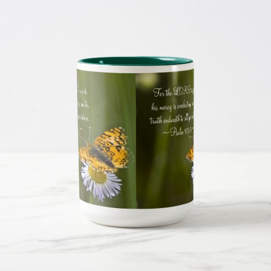 Psalm 100:5 zweifarbige tasse (Mittel)