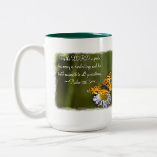 Psalm 100:5 zweifarbige tasse