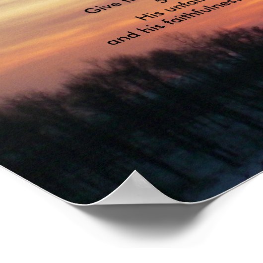 Psalm 100 A Psalm des Erntedanks Poster (Ecke)