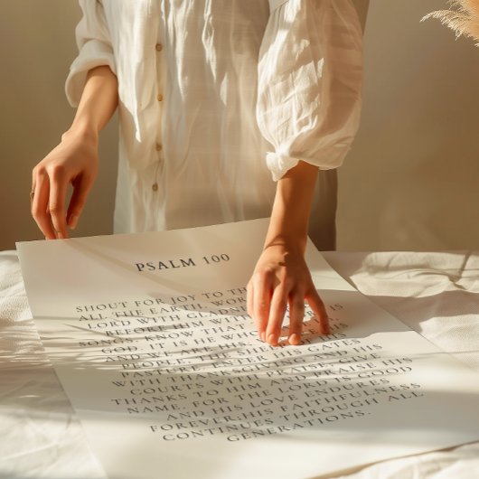 Psalm 100 Christlicher Fall Mauer drucken Poster