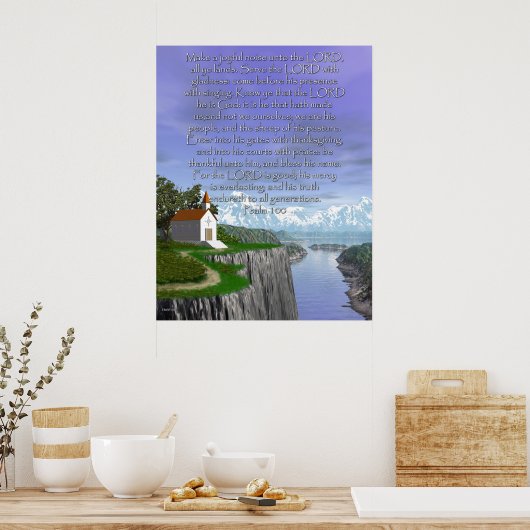 Psalm 100 (große Version) Poster (Küche)