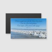Psalm 100 Ocean Photography Inspiring Quote Magnet (Vorne/Hinten)