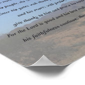 Psalm 100, Schrei vor Freude Poster (Ecke)