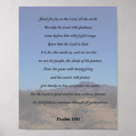 Psalm 100, Schrei vor Freude Poster