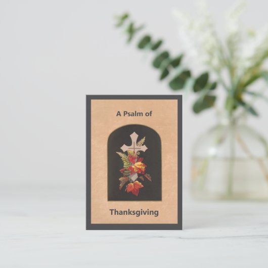 Psalm 100 Thanksgiving Prayer Card Platzkarte (Stehend Vorderseite)