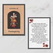 Psalm 100 Thanksgiving Prayer Card Platzkarte (Vorne/Hinten)