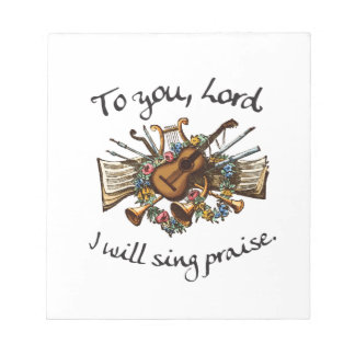 Psalm 101:1 - Vintage Musical Illustration Notizblock