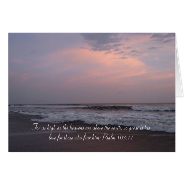 Psalm 103:11 - Sonnenuntergang (Vorderseite (Horizontal))