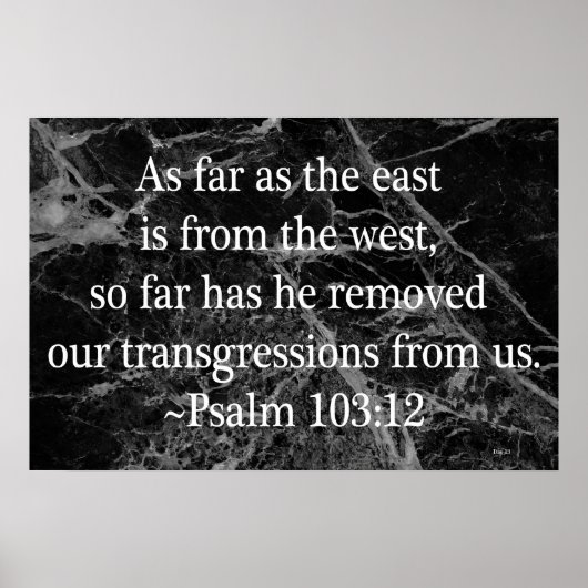 Psalm 103:12 poster (Vorne)