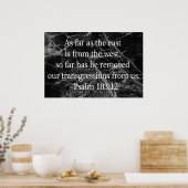 Psalm 103:12 poster (Küche)