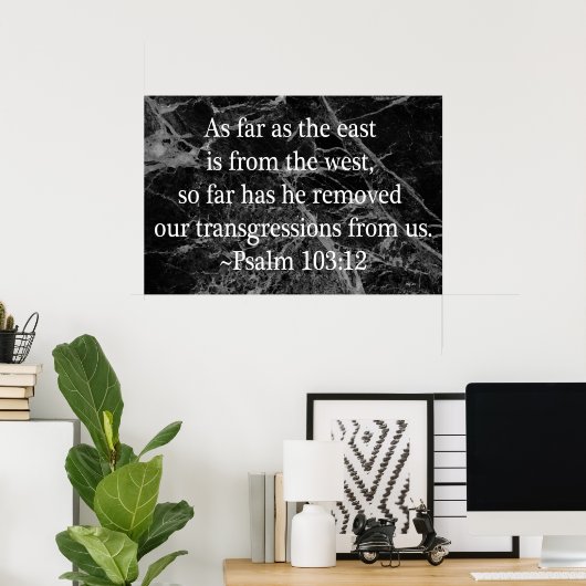 Psalm 103:12 poster (Heimbüro)