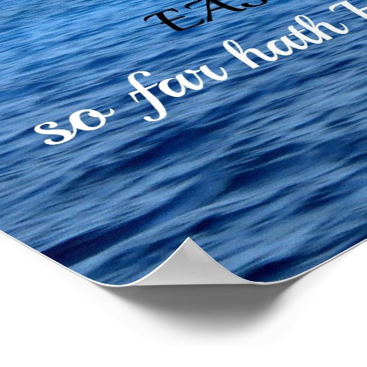 Psalm 103:12 poster (Ecke)