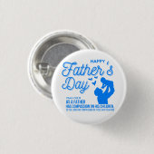 Psalm 103:13 Bibel zum christlichen Blauen Vater Button (Vorne & Hinten)