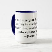 Psalm 103:17 Barmherzigkeit des Herrn... für Kinde Tasse (Vorderseite Links)