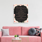 Psalm 103:1-6 Wall Art Leinwand - Schwarzer Blumen (Insitu (Wohnzimmer))