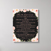 Psalm 103:1-6 Wall Art Leinwand - Schwarzer Blumen (Vorderseite)