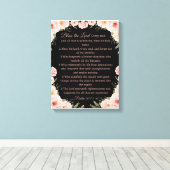 Psalm 103:1-6 Wall Art Leinwand - Schwarzer Blumen (Insitu (Holzboden))
