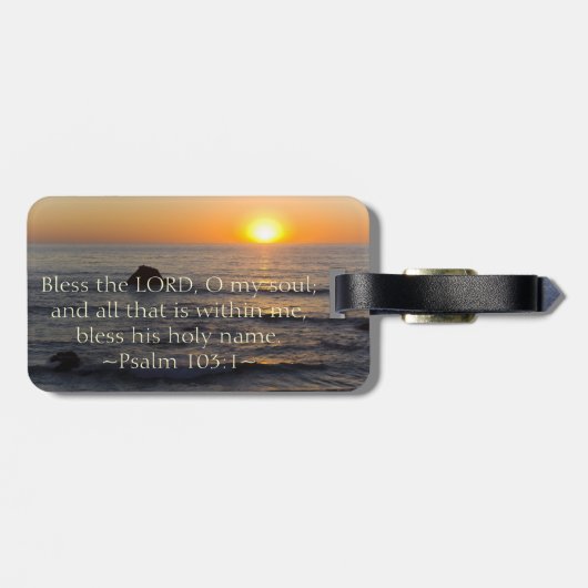 Psalm 103:1 gepäckanhänger (Rückseite horizontal)