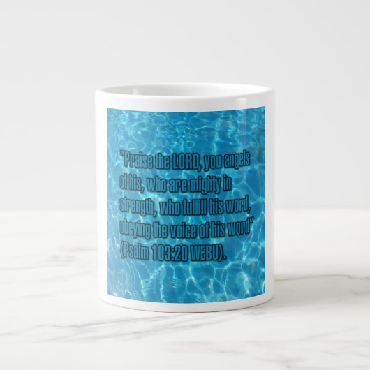 Psalm 103:20 WEBU Mug Jumbo-Tasse (Vorderseite)