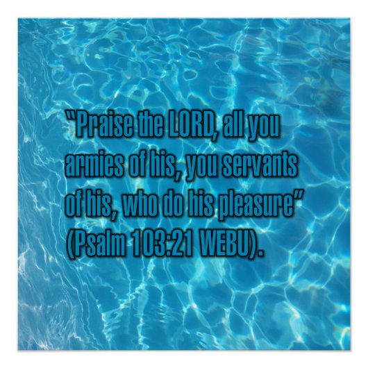 Psalm 103:21 WEBU Poster (Vorderseite)