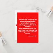 Psalm 103:2-4 KJV Bibelschrift Begrüßung Karte (Vorderseite/Rückseite Beispiel)