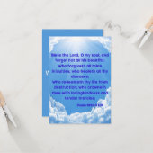 Psalm 103:2-4 KJV Bibelschrift Pic Begrüßung Karte (Vorderseite/Rückseite Beispiel)