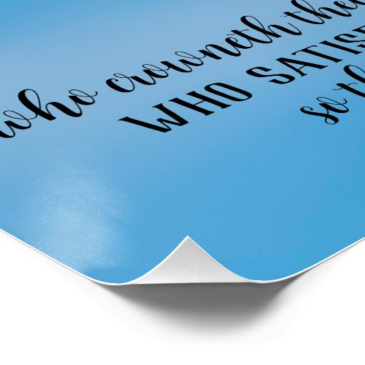 Psalm 103 Fliegendes Adlerglanzposter Poster (Ecke)