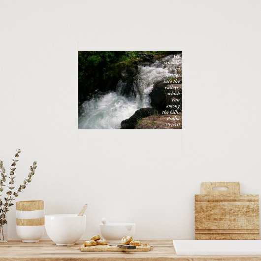 Psalm 104:10 Poster (Küche)