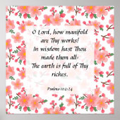 Psalm 104:24 Poster (Vorne)