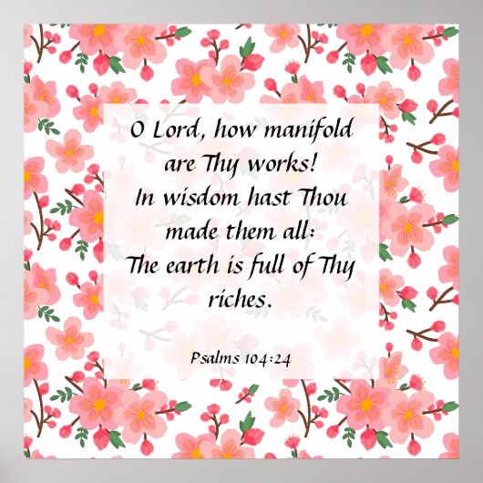 Psalm 104:24 Poster (Vorne)
