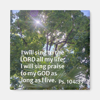 Psalm 104:33 Ich will dem Herrn singen mein Leben Magnet