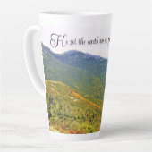 Psalm 104:5 Latte-Tasse Milchtasse (Linke Ecke)